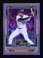 Willie McCovey 2025 Panini Three and Two Holo Blue #72 #03/15 at PristineAuction.com