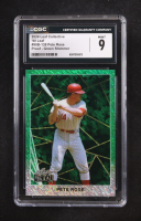 Pete Rose 2024 Leaf Metal Collective '90 Green Shimmer Pre-Production Proof #90B-138 #1/1 (CGC 9) at PristineAuction.com