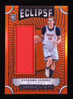 Kyshawn George 2024-25 Panini Obsidian Eclipse Materials Electric Etch Orange Flood #14 #02/99 RC at PristineAuction.com