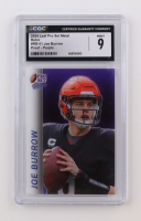 Joe Burrow 2024 Leaf Pro Set Metal Retro Pre-Production Proof Purple #RB-51 (CGC 9) at PristineAuction.com