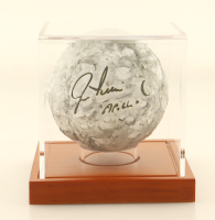 James Irwin Signed Replica Moon with Display Case Inscribed "Apollo 15" (PSA) at PristineAuction.com