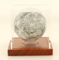 Edgar Mitchell Signed Replica Moon Inscribed "Apollo 14" with Display Case (PSA) at PristineAuction.com