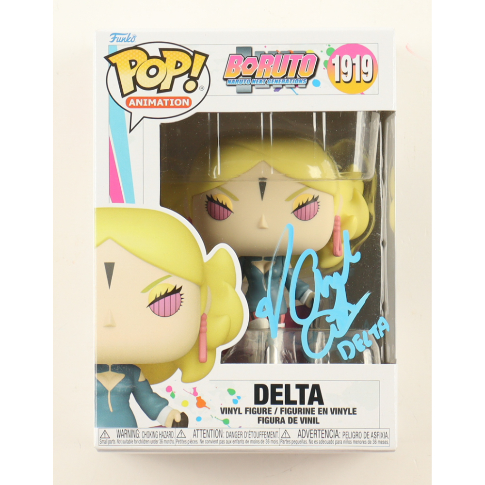 Amber Lee Connors Signed "Boruto: Naruto Next Generations" #1919 Delta Funko Pop! Vinyl Figure Inscribed "Delta" (JSA) at PristineAuction.com