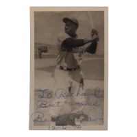 Buck Leonard Signed Postcard Inscribed "Best Wishes" & "12-6-74" (JSA) at PristineAuction.com