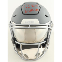 Tom Brady Signed LE Patriots Full-Size Authentic On-Field Slate Alternate Speedflex Helmet Inscribed "6x Champs" (Fanatics) at PristineAuction.com