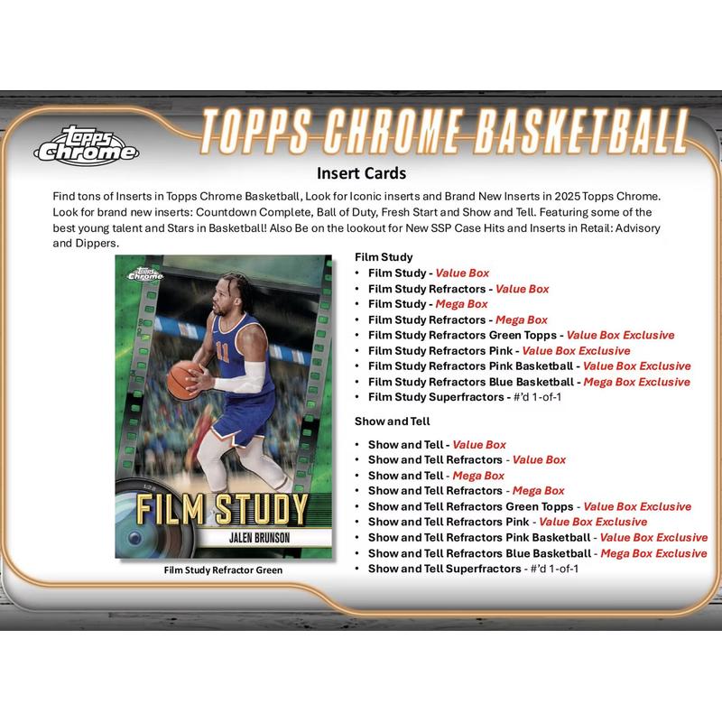 2024-25 Topps Chrome Basketball Mega Box with (8) Packs at PristineAuction.com 2024-25 Topps Chrome Basketball Mega Box with (8) Packs at PristineAuction.com