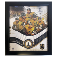 Golden Knights 2023 Stanley Cup Champions LE Custom Framed Display with Piece of Game-Used Hockey Puck at PristineAuction.com