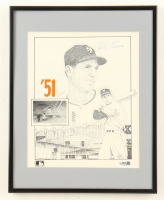Bobby Thomson Signed New York Giants Custom Framed Art Print (JSA) at PristineAuction.com