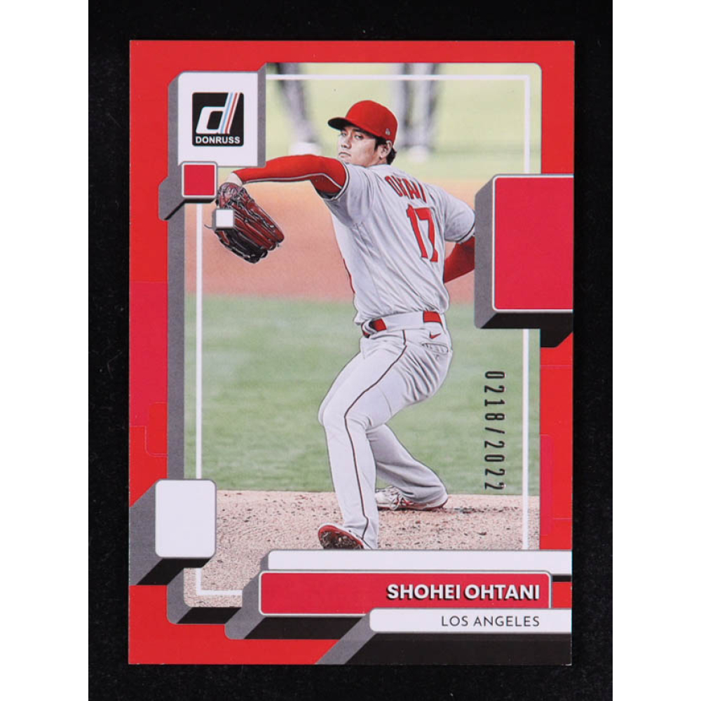 Shohei Ohtani 2022 Donruss Variations Holo Red #147 #0218/2022 at PristineAuction.com