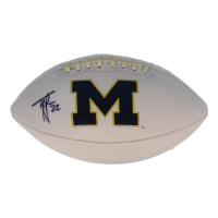 Ty Law Signed Michigan Wolverines Logo Football (Beckett) at PristineAuction.com