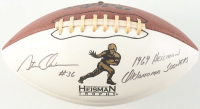 Steve Owens Signed Heisman Trophy Logo Football Inscribed "1969 Heisman Oklahoma Sooners" (JSA) at PristineAuction.com