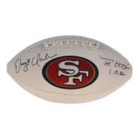 Dwight Clark Signed 49ers Logo Football Inscribed "The Catch" & "1-10-82" (JSA) at PristineAuction.com