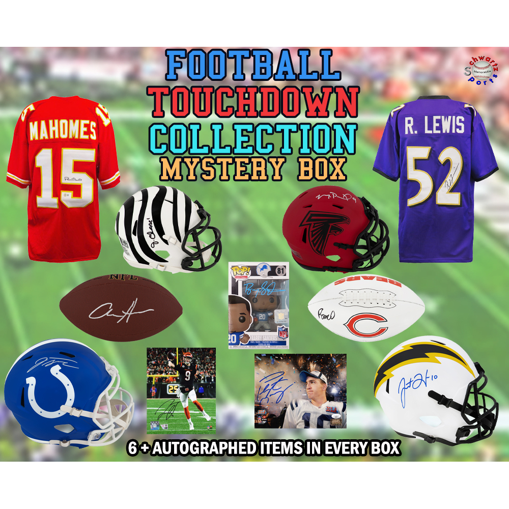 Football TOUCHDOWN Autographed Mystery Box - Series 19 (6 SIGNED ITEMS PER BOX!!) (Limited to 150) - Schwartz Sports at PristineAuction.com