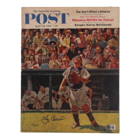 Yogi Berra Signed April 20, 1957 Saturday Evening Post Newspaper (Beckett) at PristineAuction.com
