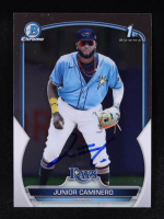 Junior Caminero Signed 2023 Bowman Chrome Prospects #BCP61 RC (PSA) at PristineAuction.com