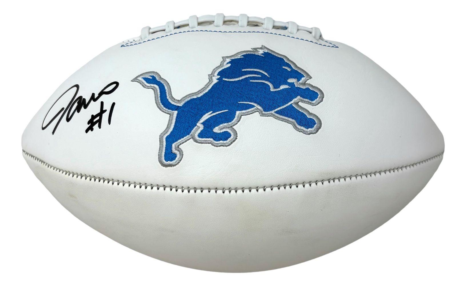 Jameson Williams Signed Lions Logo Football (Beckett) at PristineAuction.com Jameson Williams Signed Lions Logo Football (Beckett) at PristineAuction.com