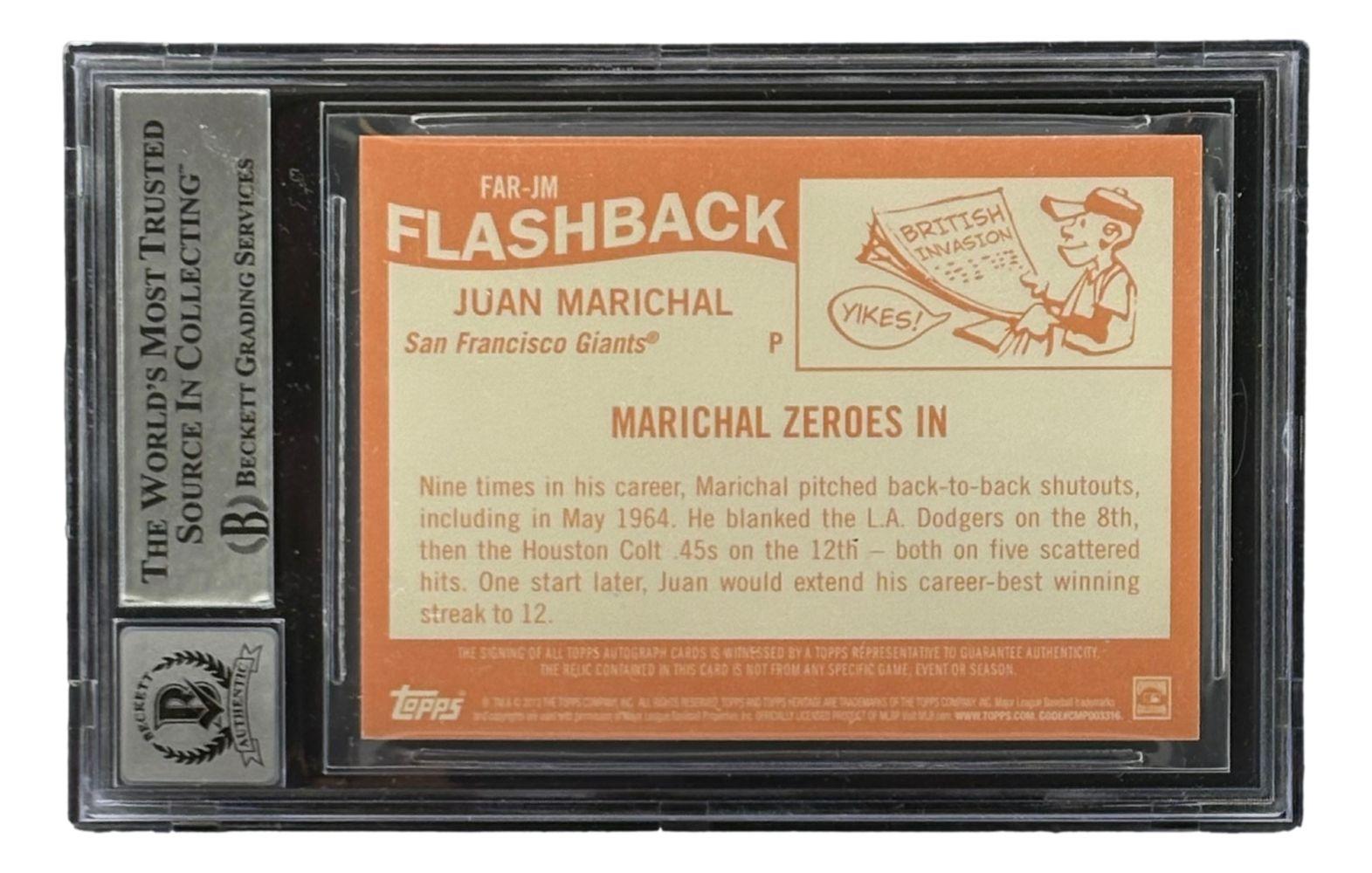 Juan Marichal Signed 2013 Topps Heritage #FAR-JM Card (BGS | Auto 9) at PristineAuction.com Juan Marichal Signed 2013 Topps Heritage #FAR-JM Card (BGS | Auto 9) at PristineAuction.com
