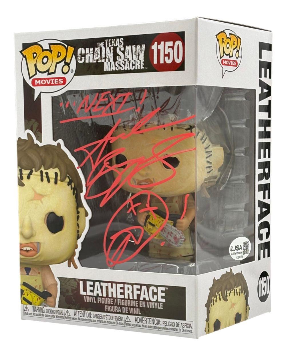 Andrew Bryniarski Signed "The Texas Chainsaw Massacre" #1150 Leatherface Funko Pop! Vinyl Figure Inscribed "...Next!" (JSA) at PristineAuction.com Andrew Bryniarski Signed "The Texas Chainsaw Massacre" #1150 Leatherface Funko Pop! Vinyl Figure Inscribed "...Next!" (JSA) at PristineAuction.com