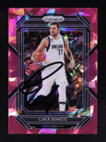 Luka Doncic Signed 2022-23 Panini Prizm Prizms Pink Ice #196 (PSA) at PristineAuction.com