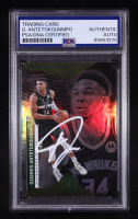 Giannis Antetokounmpo Signed 2021-22 Panini Illusions #49 (PSA Authentic) at PristineAuction.com