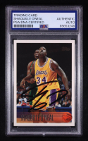 Shaquille O'Neal Signed 1996-97 Topps #220 (PSA Authentic) at PristineAuction.com