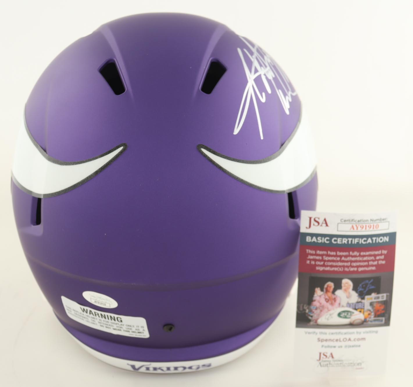 Adrian Peterson Signed Vikings Full-Size Speed Helmet (JSA) at PristineAuction.com Adrian Peterson Signed Vikings Full-Size Speed Helmet (JSA) at PristineAuction.com