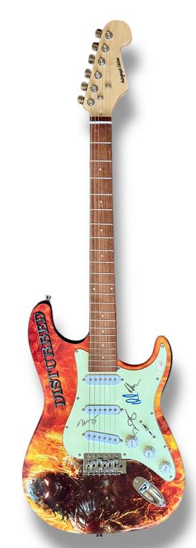 "Disturbed" Custom Stratocaster Guitar Band-Signed By (4) with David Draiman, Dan Donegan, Mike Wengren & John Moyer (JSA) at PristineAuction.com "Disturbed" Custom Stratocaster Guitar Band-Signed By (4) with David Draiman, Dan Donegan, Mike Wengren & John Moyer (JSA) at PristineAuction.com