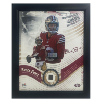Brock Purdy 49ers LE Custom Framed Display with Piece of Game-Used Football at PristineAuction.com