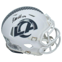Kyren Williams Signed Rams Salute to Service Alternate Speed Mini Helmet (Beckett) at PristineAuction.com