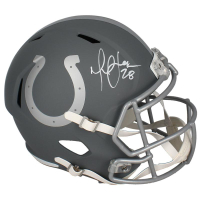 Marshall Faulk Signed Colts Full-Size Slate Alternate Speed Helmet (Beckett) at PristineAuction.com
