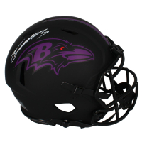 Zay Flowers Signed Ravens Full-Size Authentic On-Field Eclipse Alternate Speed Helmet (Beckett) at PristineAuction.com