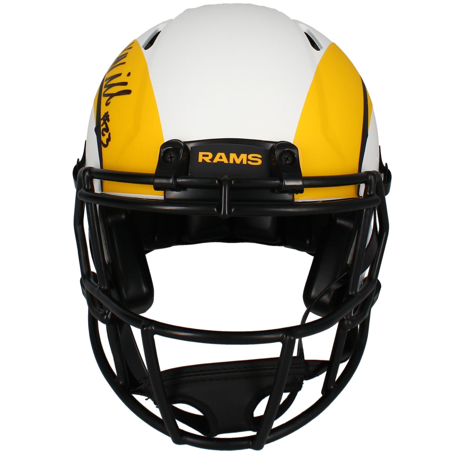 Kyren Williams & Puka Nacua Signed Rams Full-Size Authentic On-Field Lunar Eclipse Alternate Speed Helmet (Beckett & Fanatics) at PristineAuction.com Kyren Williams & Puka Nacua Signed Rams Full-Size Authentic On-Field Lunar Eclipse Alternate Speed Helmet (Beckett & Fanatics) at PristineAuction.com