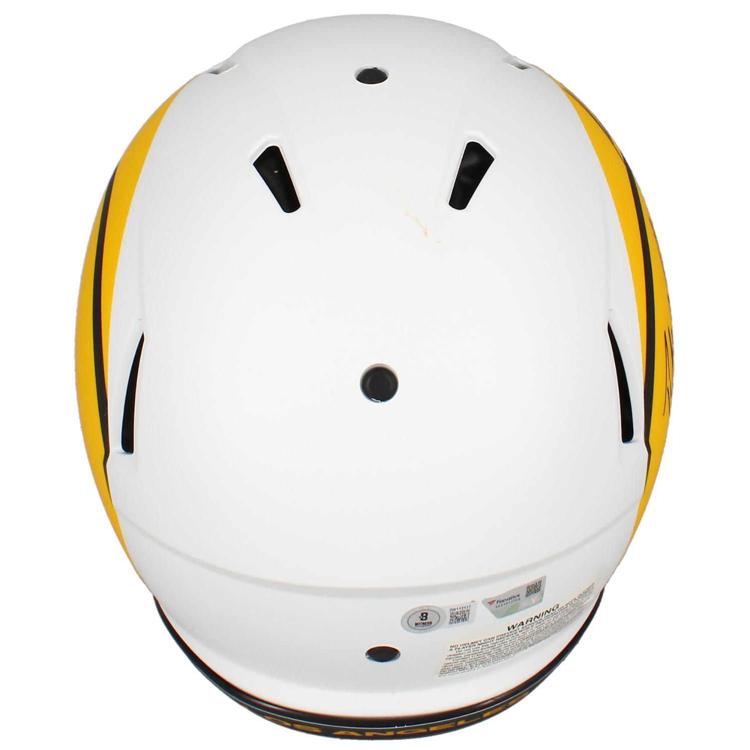 Kyren Williams & Puka Nacua Signed Rams Full-Size Authentic On-Field Lunar Eclipse Alternate Speed Helmet (Beckett & Fanatics) at PristineAuction.com Kyren Williams & Puka Nacua Signed Rams Full-Size Authentic On-Field Lunar Eclipse Alternate Speed Helmet (Beckett & Fanatics) at PristineAuction.com