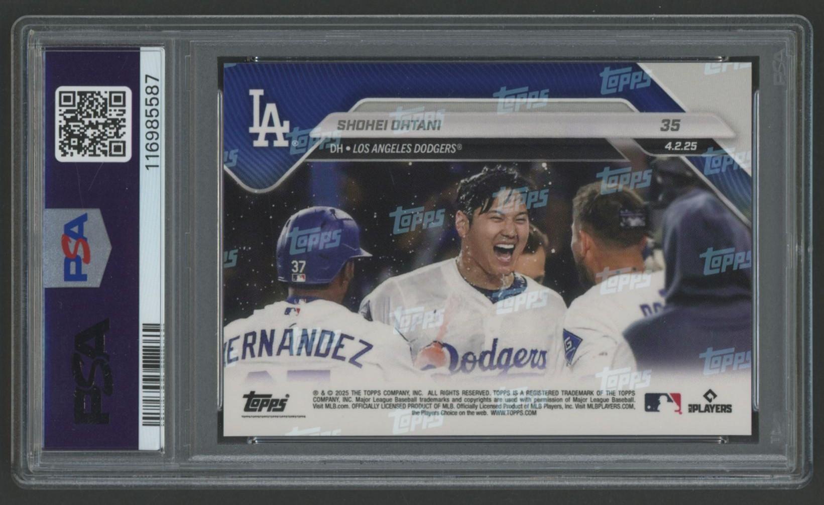 Shohei Ohtani 2025 Topps Now #35 (PSA 10) at PristineAuction.com Shohei Ohtani 2025 Topps Now #35 (PSA 10) at PristineAuction.com
