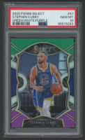 Stephen Curry 2020 Select Green White Purple Prizm #57 (PSA 10) at PristineAuction.com