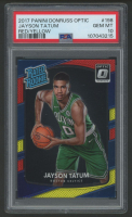 Jayson Tatum 2017-18 Donruss Optic Mega Box Rated Rookie Red Yellow #198 RR RC (PSA 10) at PristineAuction.com