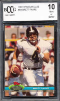 Brett Favre 1991 Stadium Club #94 RC (BCCG 10) at PristineAuction.com