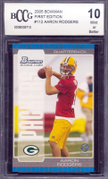 Aaron Rodgers 2005 Bowman First Edition #112 RC (BCCG 10) at PristineAuction.com