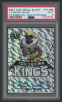 Ja'Marr Chase 2021 Leaf Metal Draft TD Kings Autograph Silver Marble #TKJMC #31/60 (PSA 9) at PristineAuction.com