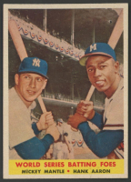Mickey Mantle / Hank Aaron 1958 Topps #418 World Series Batting Foes at PristineAuction.com
