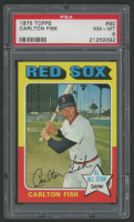 Carlton Fisk 1975 Topps #80 (PSA 8) at PristineAuction.com