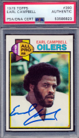 Earl Campbell Signed 1979 Topps #390 RC (PSA) at PristineAuction.com