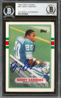 Barry Sanders Signed 1989 Topps Traded #83T RC (BGS) at PristineAuction.com
