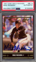 Mike Mussina Signed 1991 Leaf Gold Rookies #BC12 (PSA) at PristineAuction.com