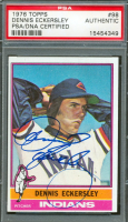 Dennis Eckersley Signed 1976 Topps #98 RC (PSA) at PristineAuction.com