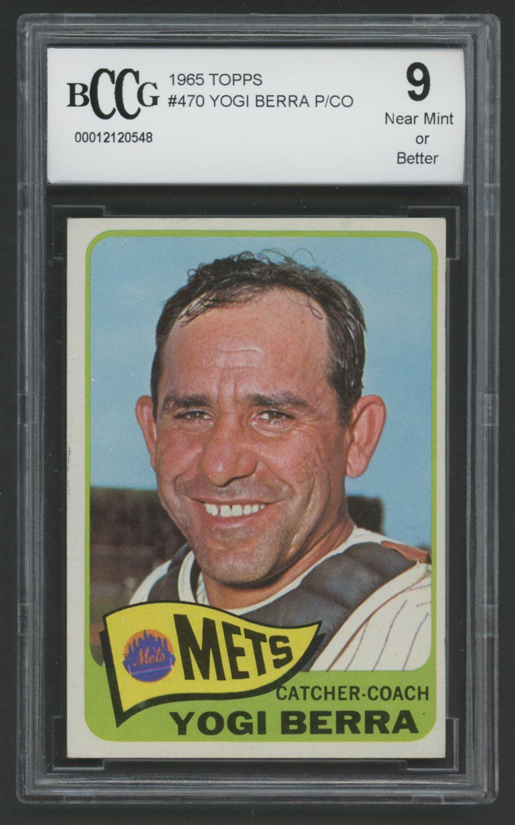 Yogi Berra 1965 Topps #470 P/CO (BCCG 9) at PristineAuction.com Yogi Berra 1965 Topps #470 P/CO (BCCG 9) at PristineAuction.com