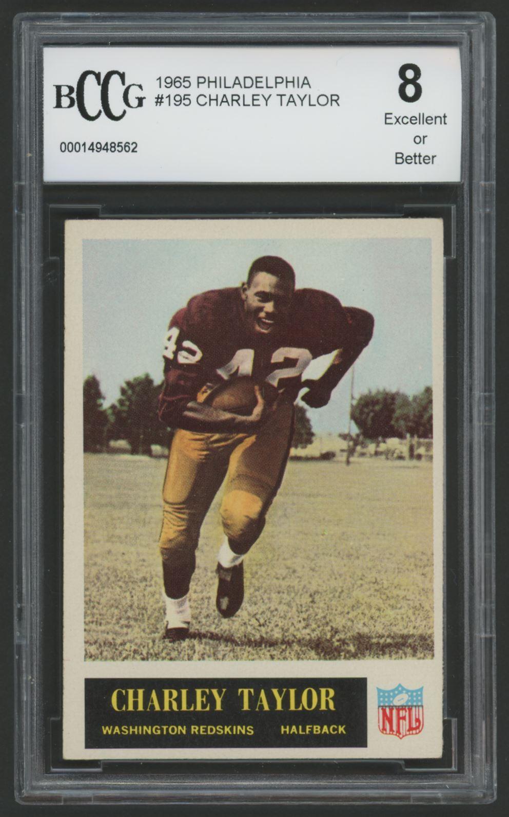 Charley Taylor 1965 Philadelphia #195 RC (BCCG 8) at PristineAuction.com Charley Taylor 1965 Philadelphia #195 RC (BCCG 8) at PristineAuction.com