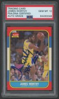 James Worthy Signed 1986 Fleer #131 Inscribed "HOF 2003" (PSA | Autograph Graded 10) at PristineAuction.com