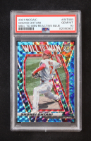 Shohei Ohtani 2021 Panini Mosaic Will to Win Mosaic Reactive Blue #8 #32/99 (PSA 10) at PristineAuction.com
