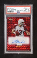 Kurt Warner 2024 Finest Flashback Autographs Red Geometric Refractors #FBAKWA #4/5 (PSA 10) at PristineAuction.com